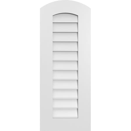 Ekena Millwork Arch Top Surface Mount PVC Gable Vent: Functional, w/ 3-1/2"W x 1"P Standard Frame, 14"W x 36"H GVPAR14X3601SF